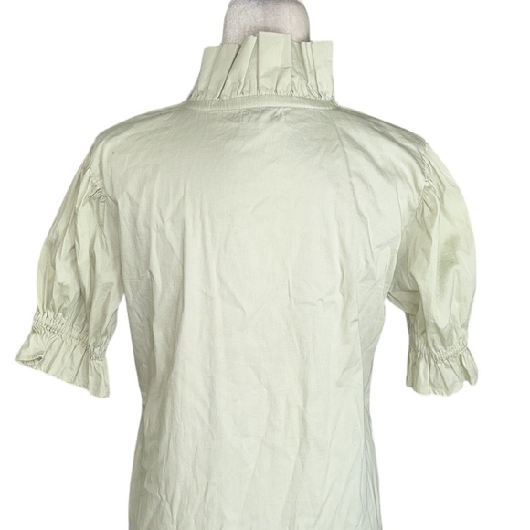 S’EDGE Erin Pastel Green Puff Sleeve Ruffle Mini Dress in Sea Glass - S - Picture 11 of 16